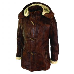 Mens Brown Duffle Over Coat