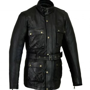 Men's Motorbike Motorcycle Leather Jacket